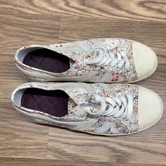 Gola Coaster Liberty Fabric \ Trainers Sneaker Whispering Stars US 9 UK 7 - Picture 13 of 13